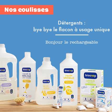 Détergents : bye bye le flacon à usage unique, bonjour le rechargeable Détergents : bye bye le flacon à usage unique, bonjour le rechargeable